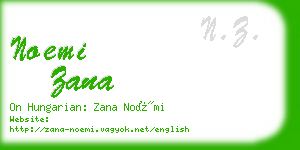 noemi zana business card